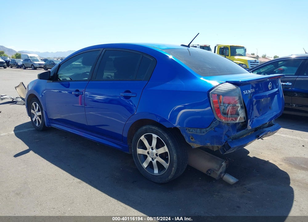 2012 NISSAN SENTRA 2.0 SR VIN: 3N1AB6AP9CL738130