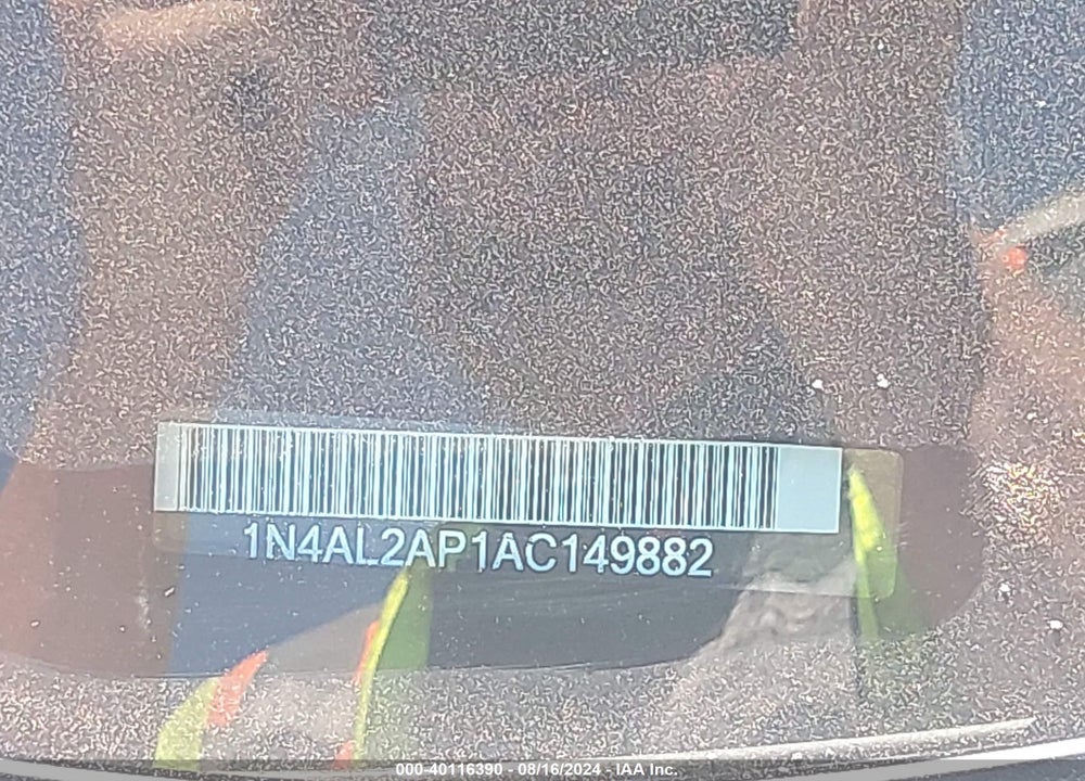 2010 NISSAN ALTIMA VIN: 1N4AL2AP1AC149882