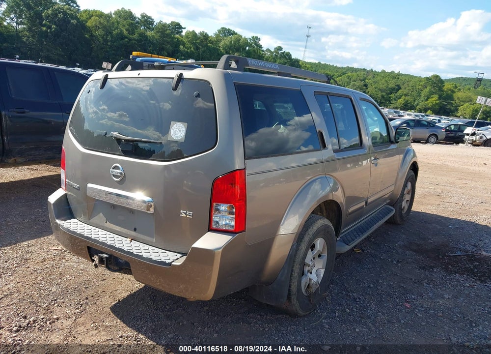 2005 NISSAN PATHFINDER SE VIN: 5N1AR18UX5C729132