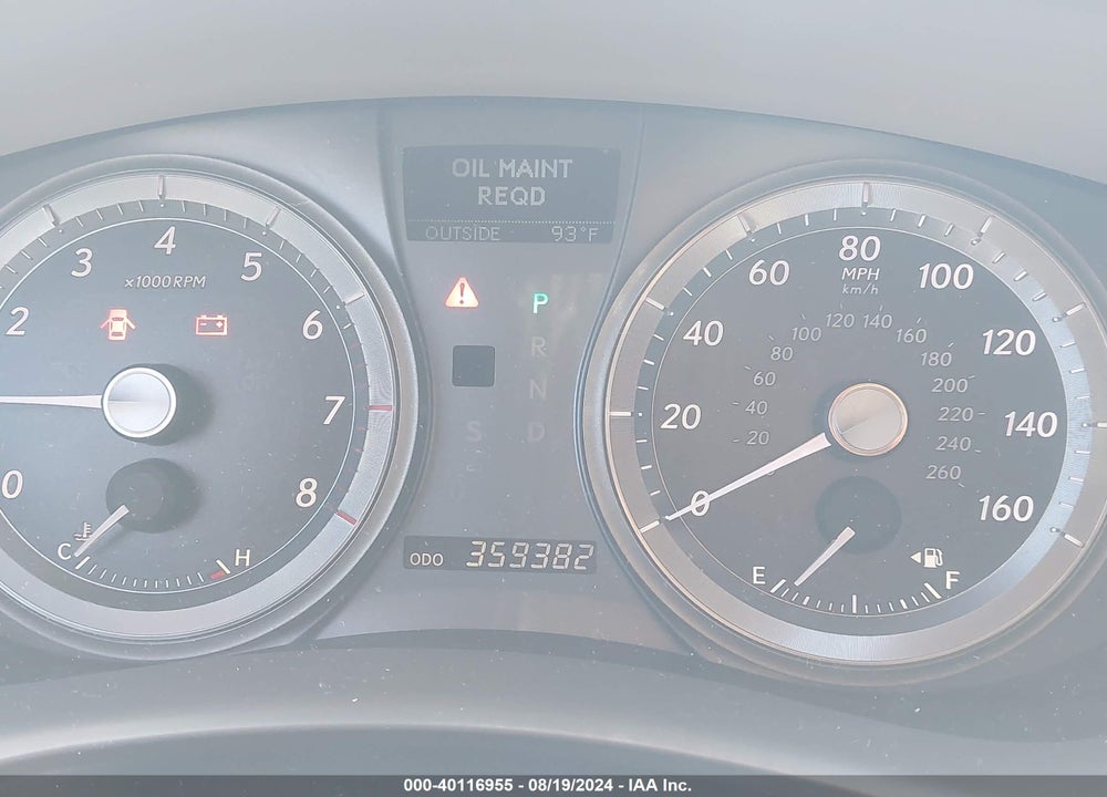 2008 LEXUS ES 350 VIN: JTHBJ46G782227170