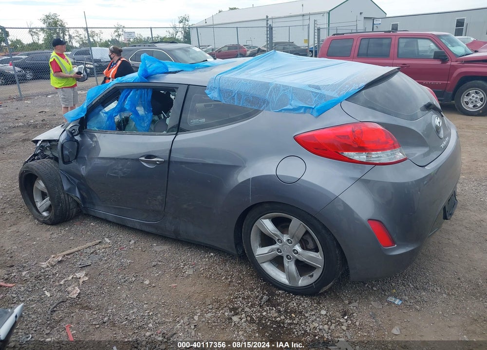 2014 HYUNDAI VELOSTER BASE W/BLACK VIN: KMHTC6AD1EU183008
