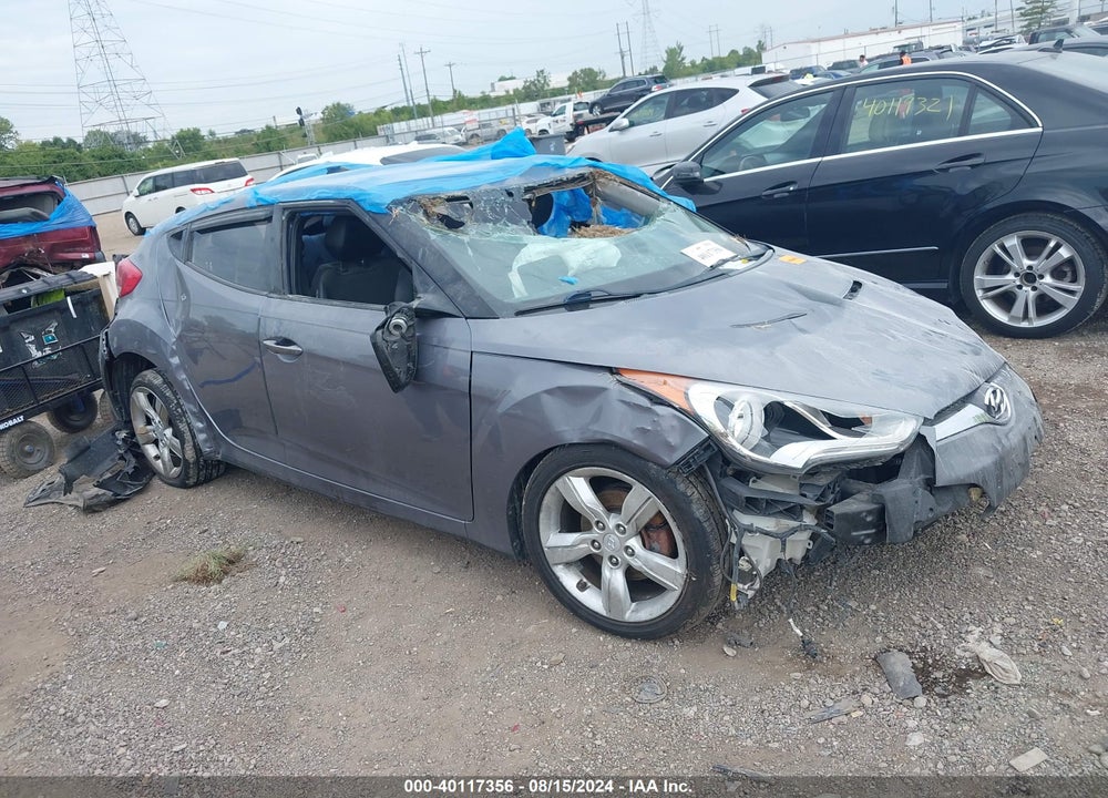 2014 HYUNDAI VELOSTER BASE W/BLACK VIN: KMHTC6AD1EU183008