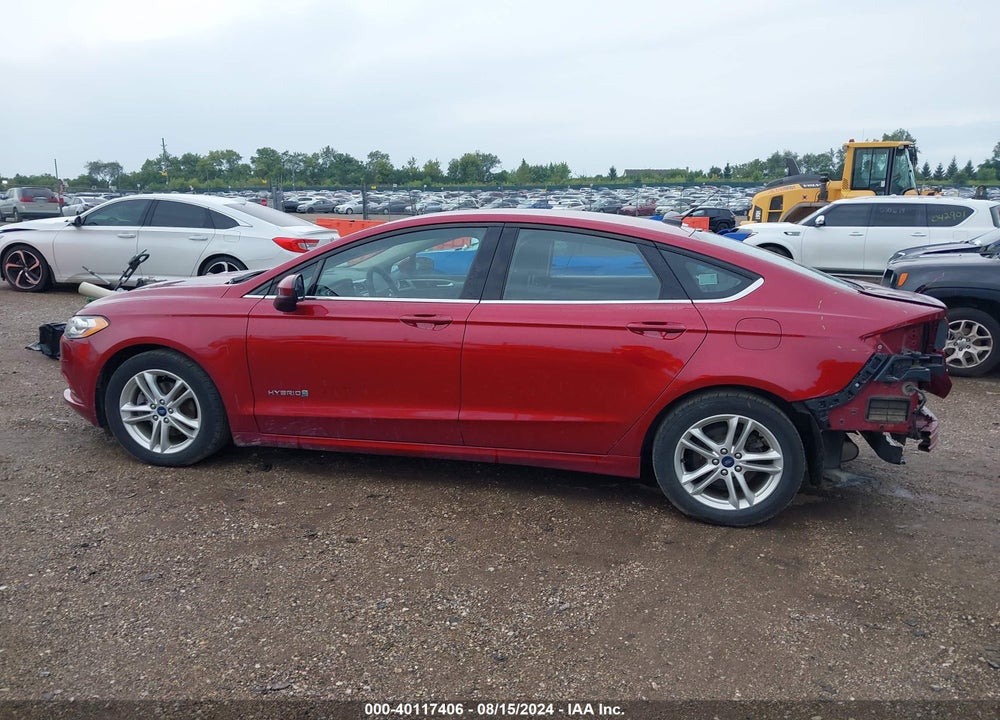 2018 FORD FUSION SE HYBRID VIN: 3FA6P0LU9JR238876