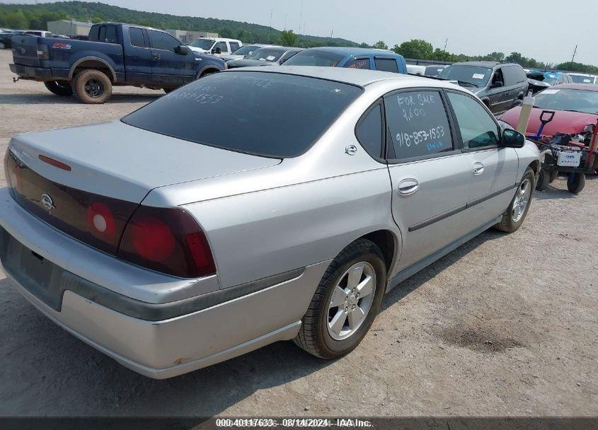 2004 CHEVROLET IMPALA VIN: 2G1WF52E149165008