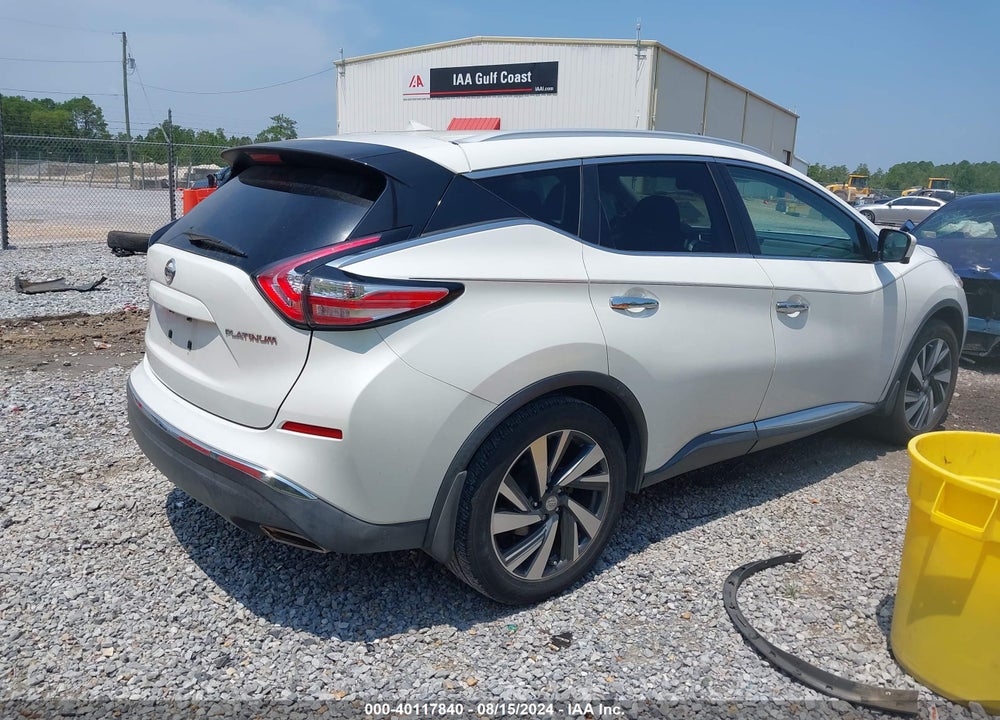 2015 NISSAN MURANO PLATINUM VIN: 5N1AZ2MG9FN204557