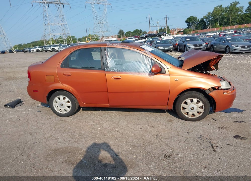2005 CHEVROLET AVEO LT VIN: KL1TG52675B395112