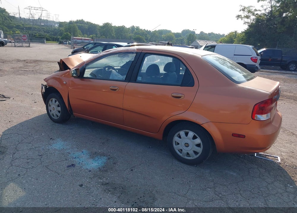 2005 CHEVROLET AVEO LT VIN: KL1TG52675B395112