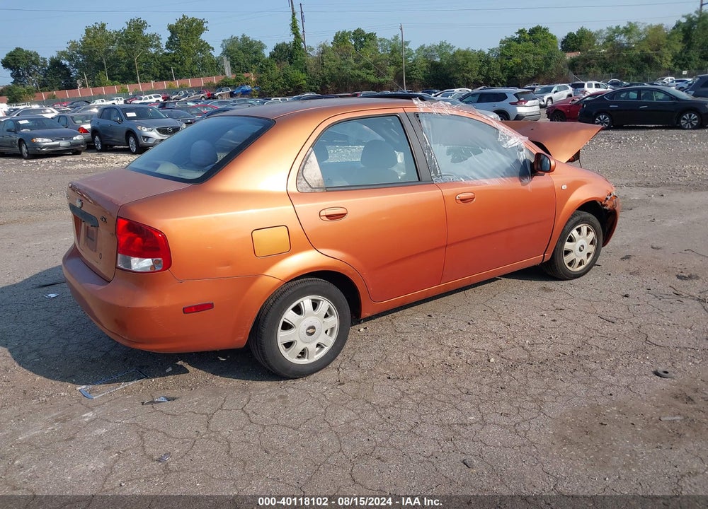 2005 CHEVROLET AVEO LT VIN: KL1TG52675B395112