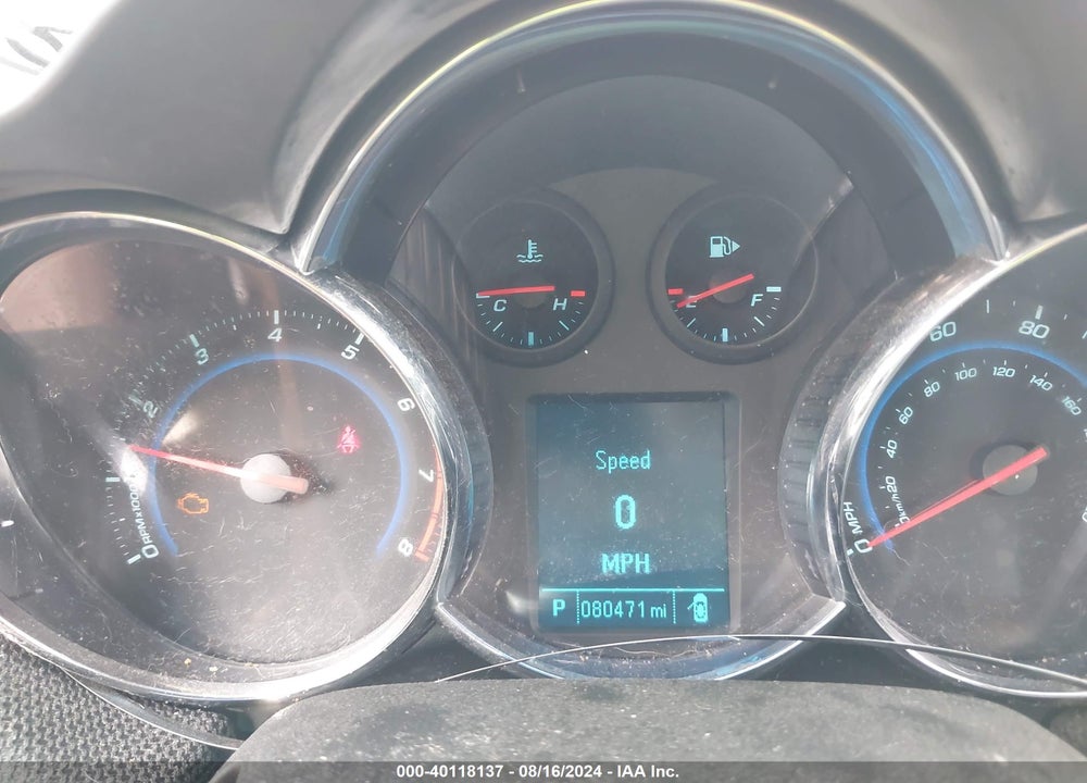 2012 CHEVROLET CRUZE 1LT VIN: 1G1PF5SC2C7109694