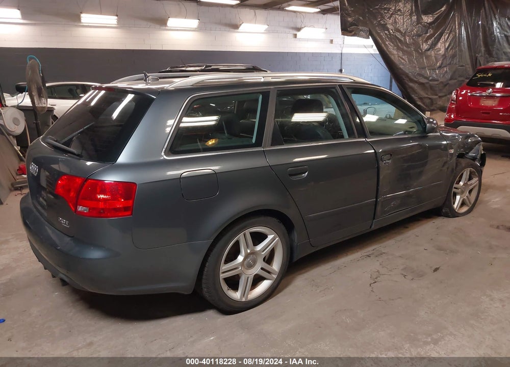 2007 AUDI A4 2.0T AVANT VIN: WAUKF78E07A240523