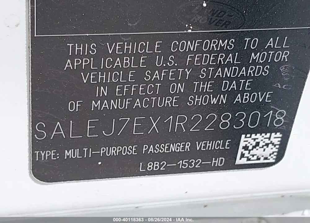 2024 LAND ROVER DEFENDER 110 P300 VIN: SALEJ7EX1R2283018