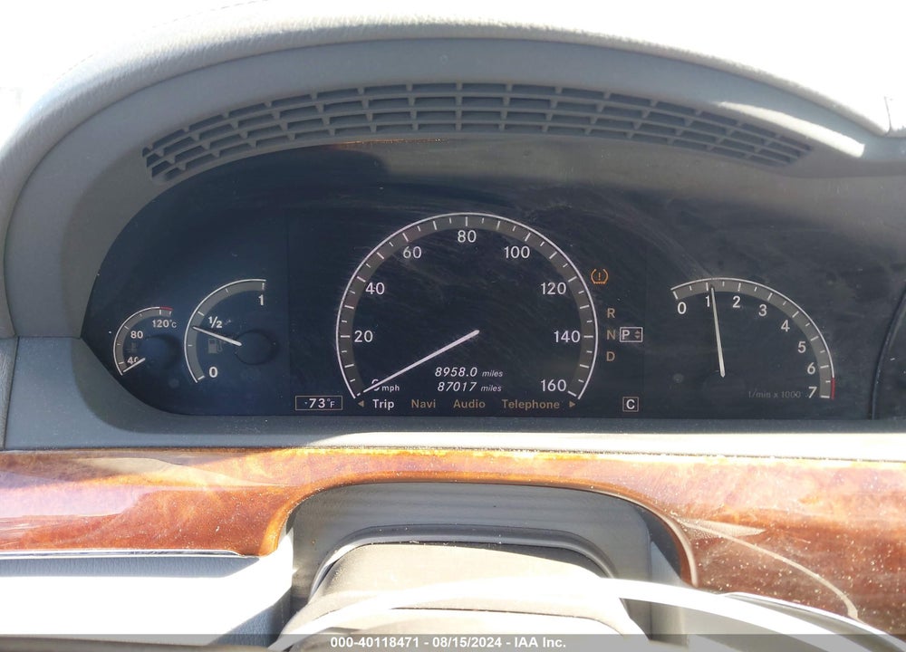 2007 MERCEDES-BENZ S 550 VIN: WDDNG71X57A133689