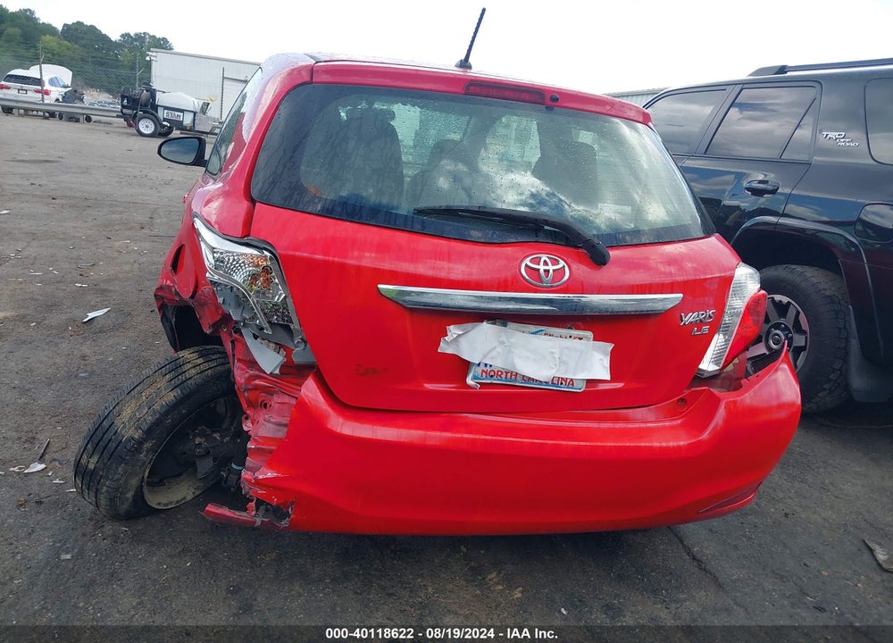 2014 TOYOTA YARIS LE (TMC/CBU PLANT) VIN: JTDJTUD33ED582117