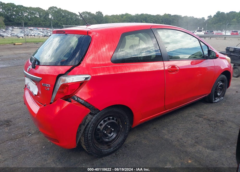 2014 TOYOTA YARIS LE (TMC/CBU PLANT) VIN: JTDJTUD33ED582117