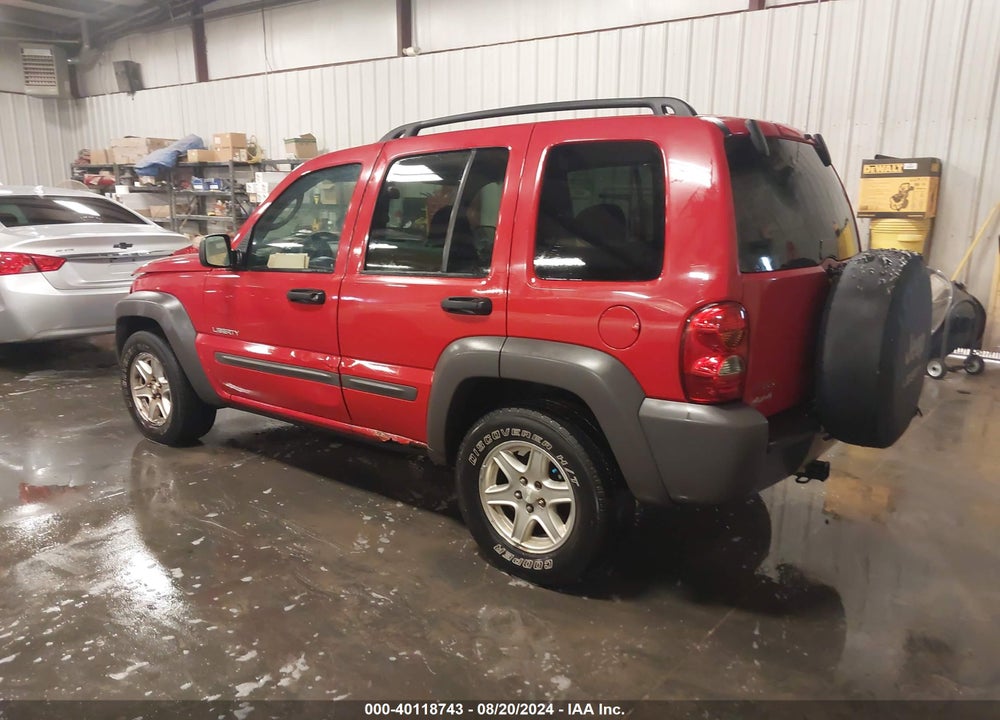 2004 JEEP LIBERTY SPORT VIN: 1J4GL48K54W163551