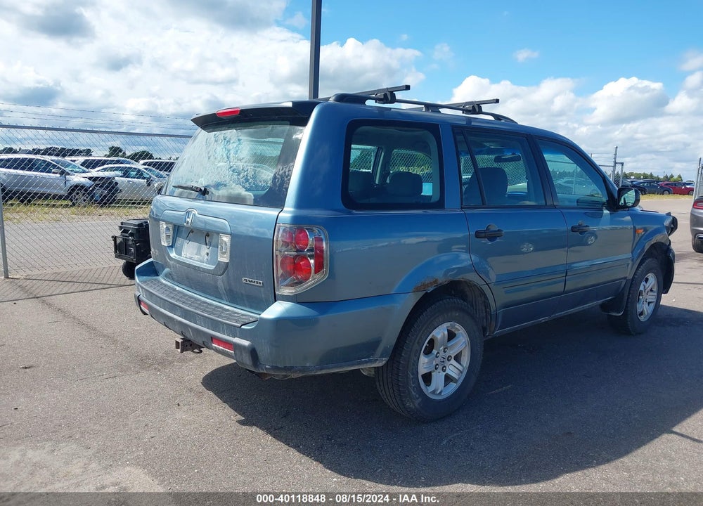 2007 HONDA PILOT LX VIN: 5FNYF18157B012810