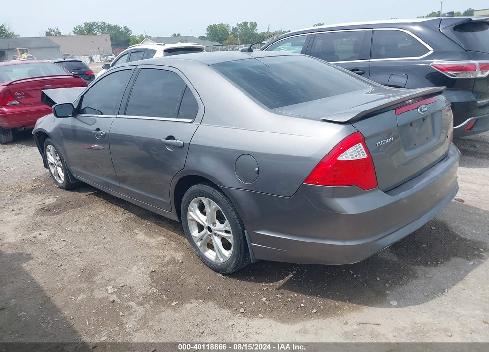 2012 FORD FUSION VIN: 3FAHP0HA5CR376327