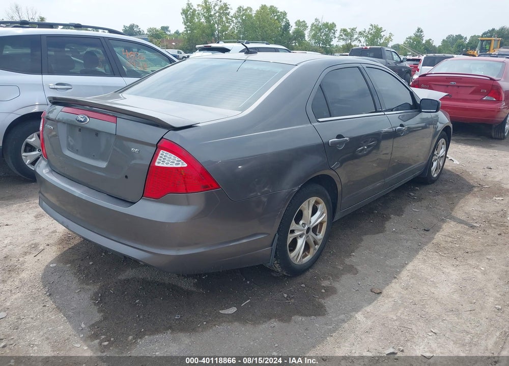 2012 FORD FUSION VIN: 3FAHP0HA5CR376327
