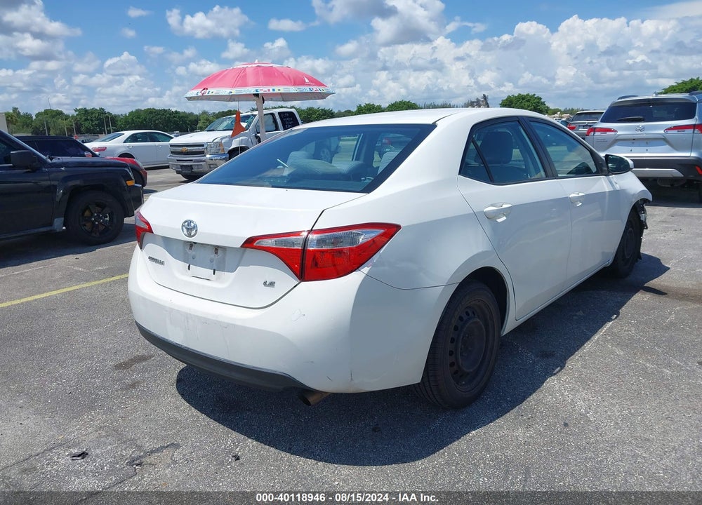 2014 TOYOTA COROLLA LE VIN: 2T1BURHE2EC176613