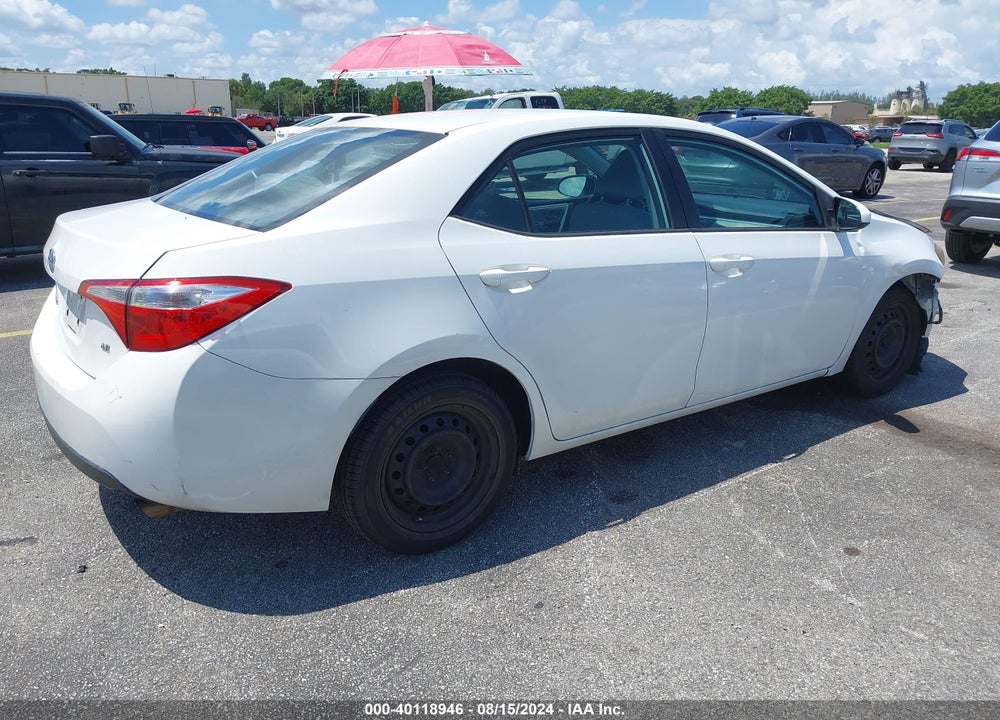 2014 TOYOTA COROLLA LE VIN: 2T1BURHE2EC176613