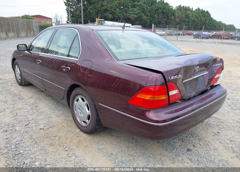 2001 LEXUS LS 430 VIN: JTHBN30F910030212