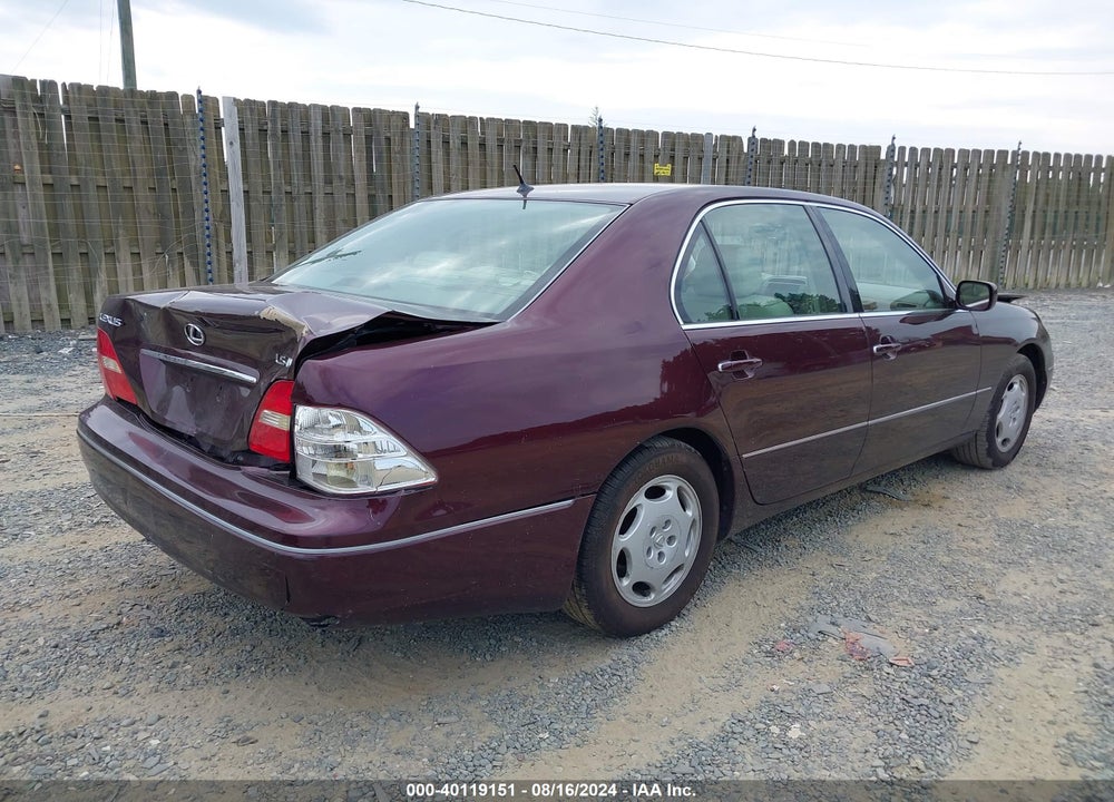 2001 LEXUS LS 430 VIN: JTHBN30F910030212