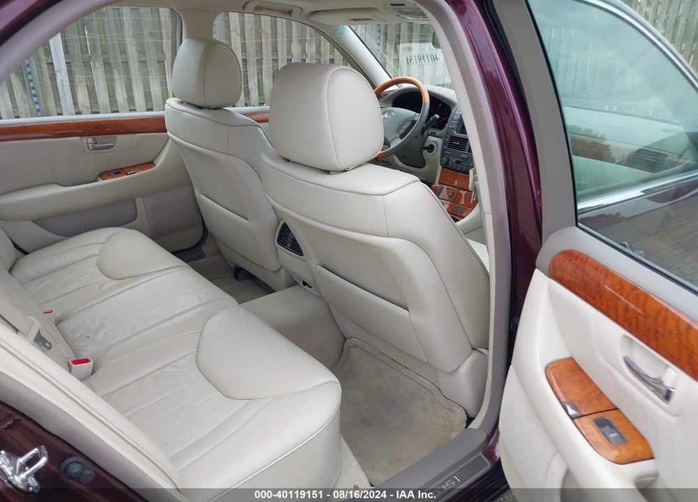 2001 LEXUS LS 430 VIN: JTHBN30F910030212