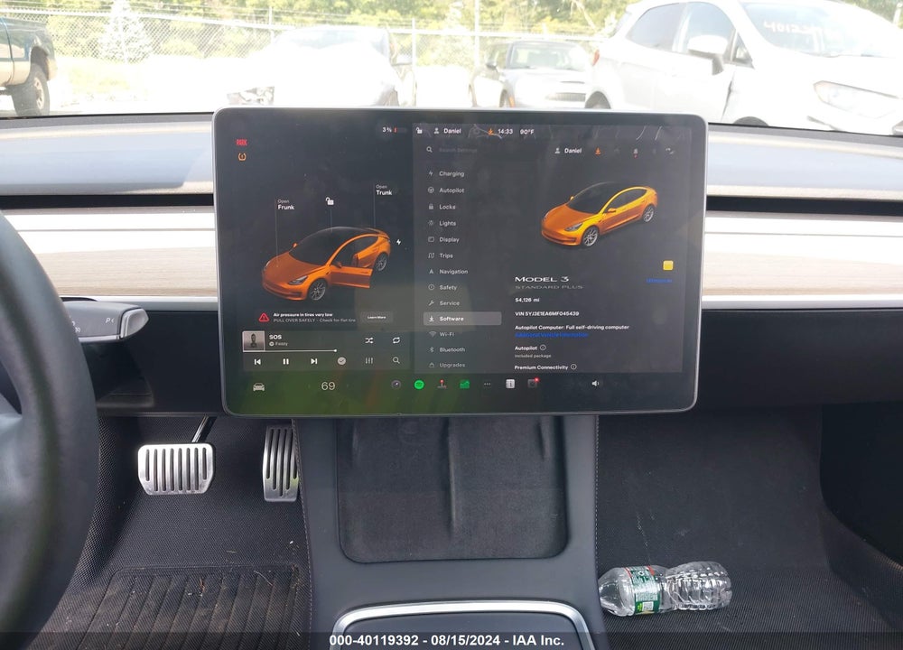 2021 TESLA MODEL 3 STANDARD RANGE PLUS REAR-WHEEL DRIVE VIN: 5YJ3E1EA6MF045439