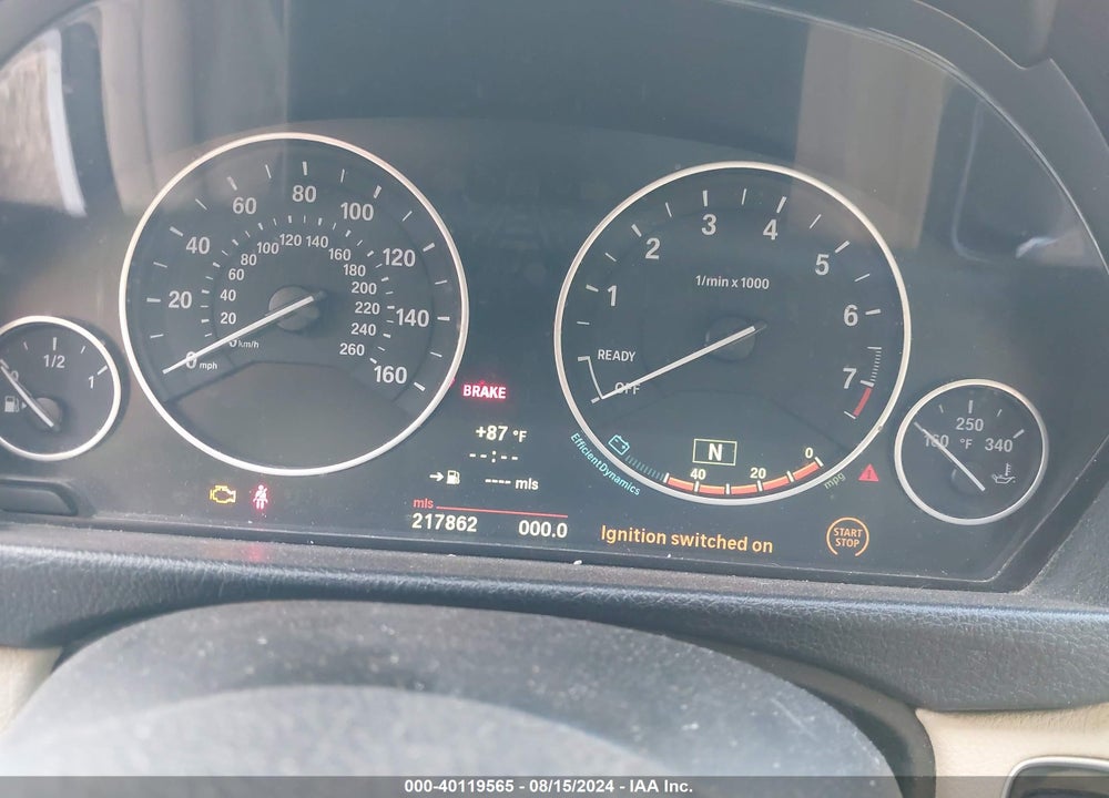2012 BMW 328I VIN: WBA3A5C56CF349824