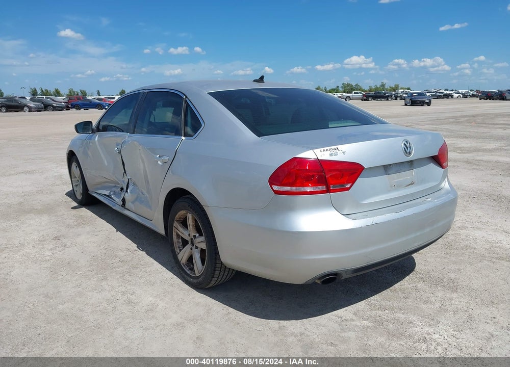 2012 VOLKSWAGEN PASSAT SE W/SUNROOF VIN: 1VWBH7A33CC106185