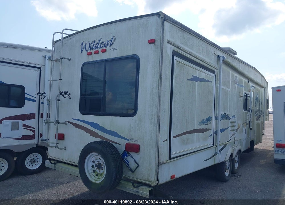 2007 WILDCAT TRAVEL TRAILER VIN: 4X4FWCH277V015960