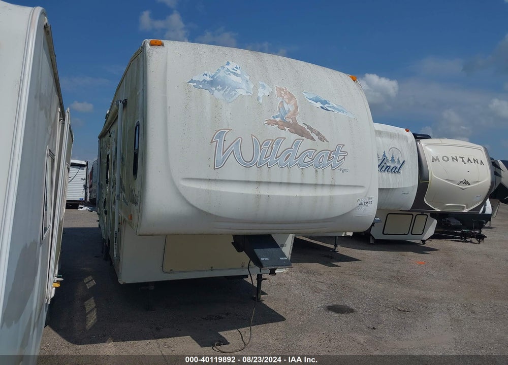 2007 WILDCAT TRAVEL TRAILER VIN: 4X4FWCH277V015960