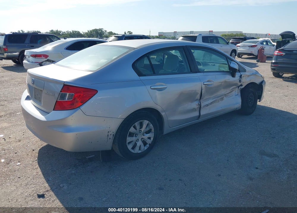2012 HONDA CIVIC LX VIN: 19XFB2F51CE107654