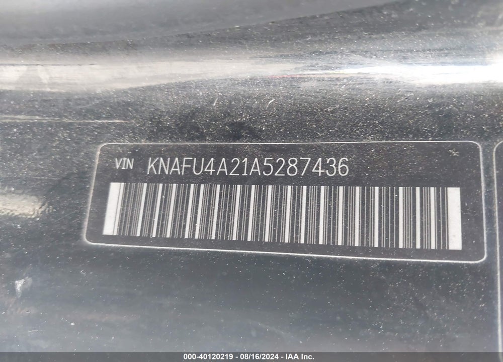 2010 KIA FORTE EX VIN: KNAFU4A21A5287436