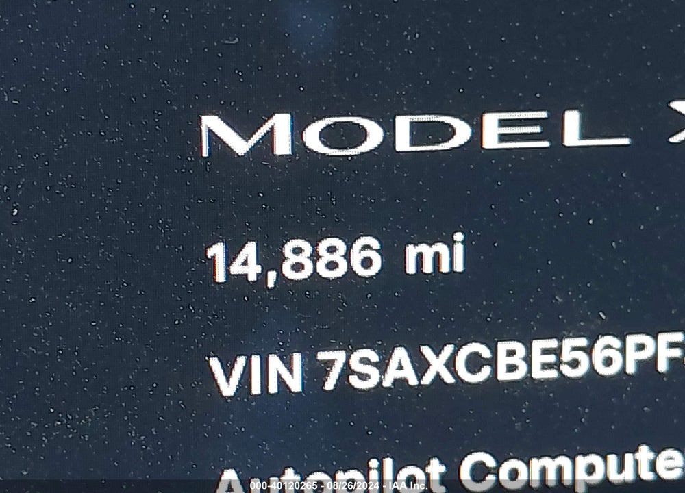 2023 TESLA MODEL X DUAL MOTOR ALL-WHEEL DRIVE/STANDARD RANGE VIN: 7SAXCBE56PF384113
