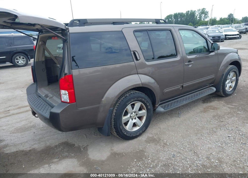 2008 NISSAN PATHFINDER SE VIN: 5N1AR18B08C621380