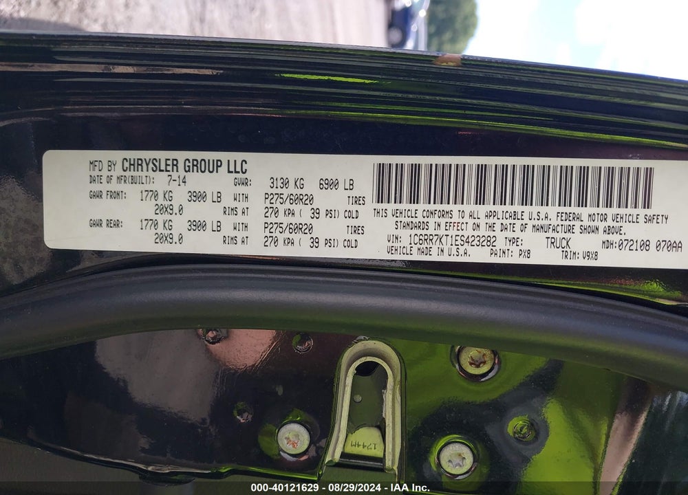 2014 RAM 1500 EXPRESS VIN: 1C6RR7KT1ES423282