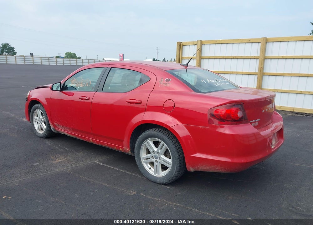 2011 DODGE AVENGER MAINSTREET VIN: 1B3BD1FB4BN509107
