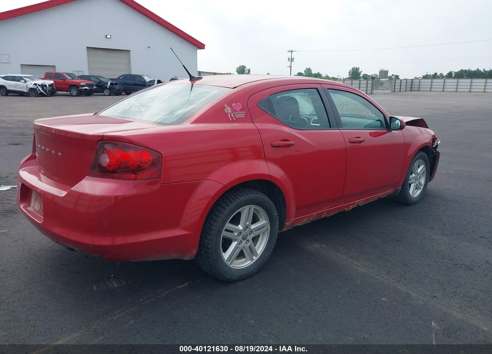 2011 DODGE AVENGER MAINSTREET VIN: 1B3BD1FB4BN509107