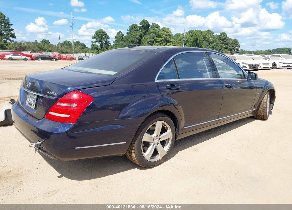 2012 MERCEDES-BENZ S 550 4MATIC VIN: WDDNG9EB6CA422911