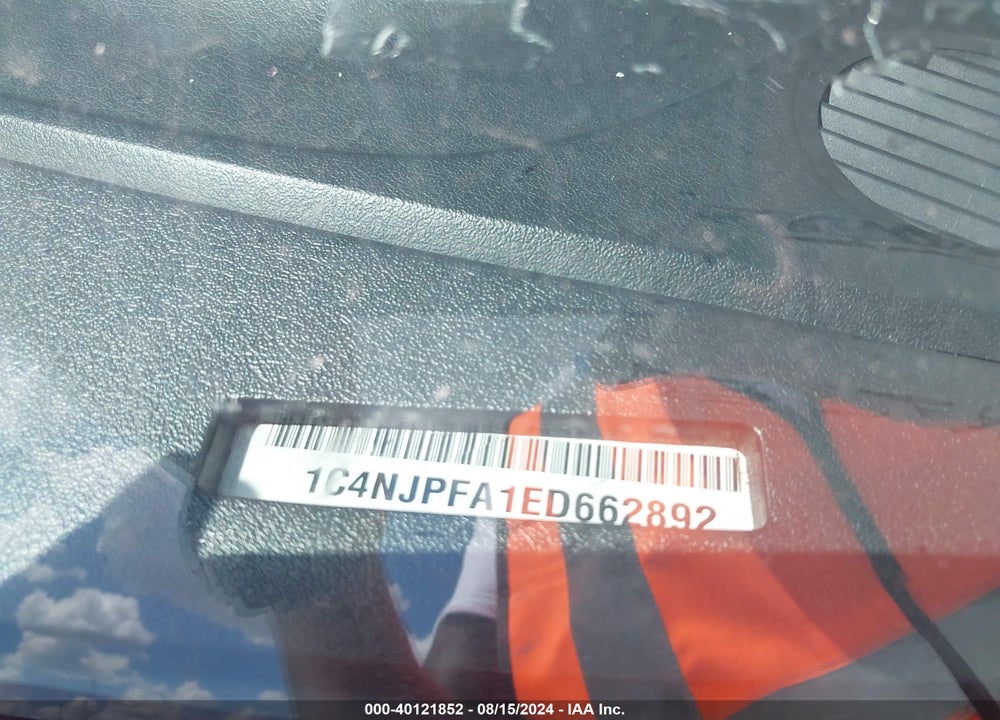 2014 JEEP PATRIOT HIGH ALTITUDE VIN: 1C4NJPFA1ED662892