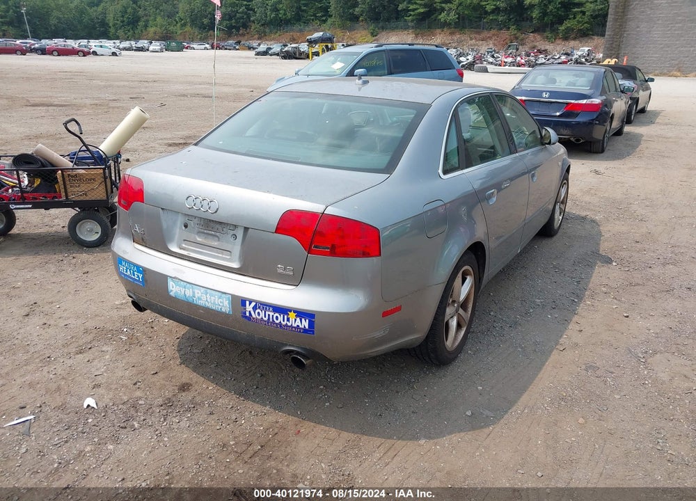2007 AUDI A4 3.2 VIN: WAUDH78E17A062964