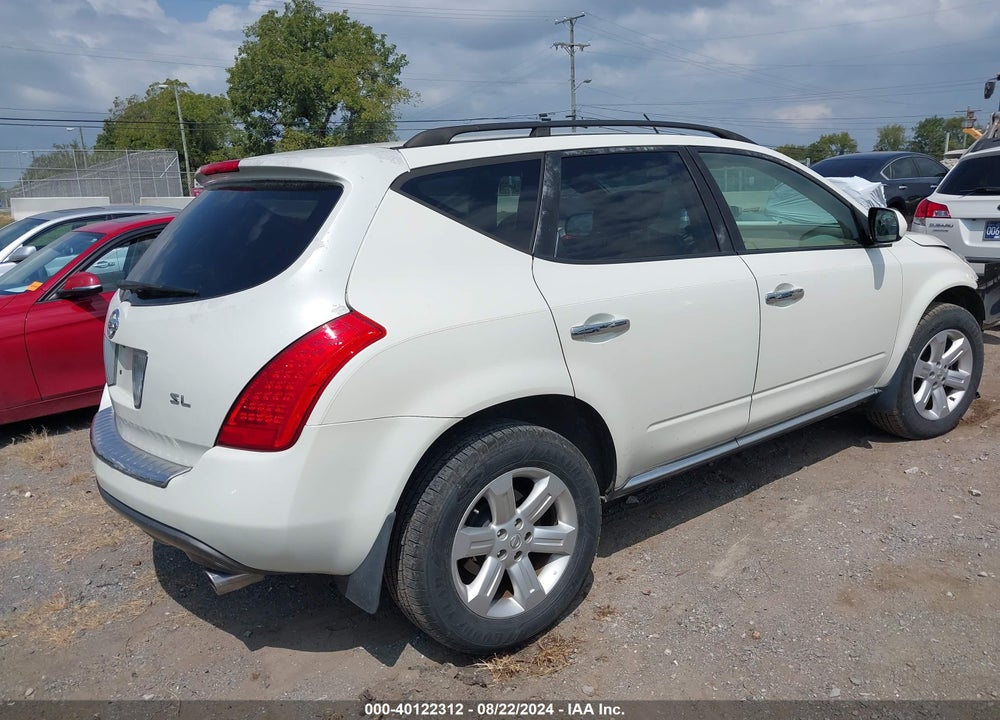 2007 NISSAN MURANO SL VIN: JN8AZ08T97W528768