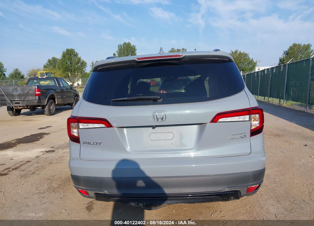 2022 HONDA PILOT VIN: 5FNYF6H39NB104031