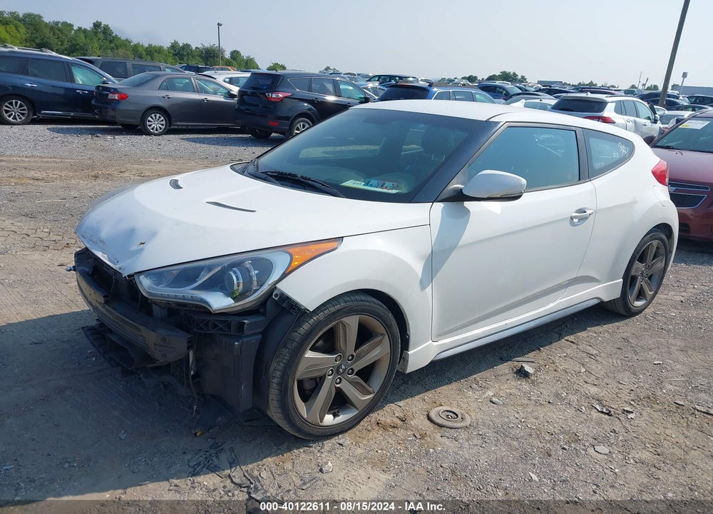 2013 HYUNDAI VELOSTER TURBO W/BLUE VIN: KMHTC6AE0DU112938