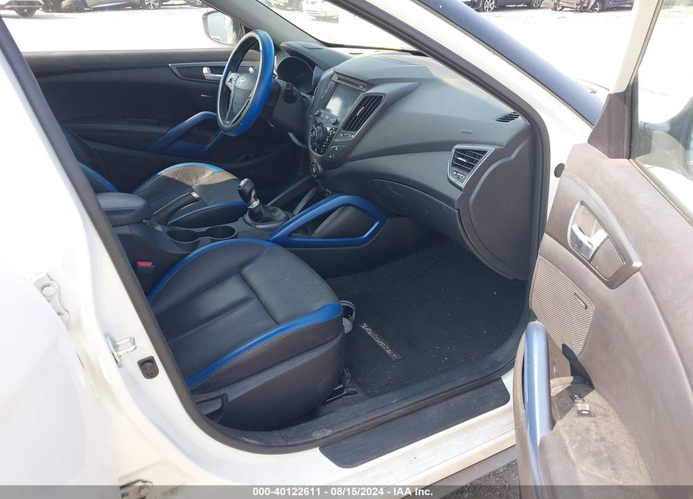 2013 HYUNDAI VELOSTER TURBO W/BLUE VIN: KMHTC6AE0DU112938
