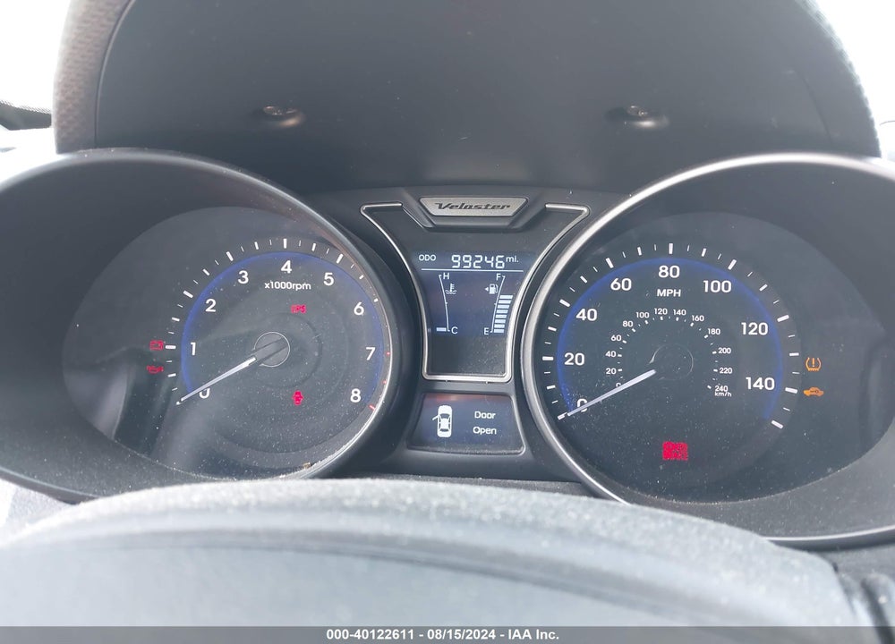 2013 HYUNDAI VELOSTER TURBO W/BLUE VIN: KMHTC6AE0DU112938