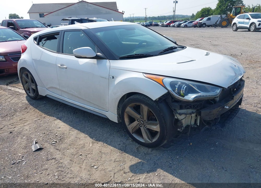 2013 HYUNDAI VELOSTER TURBO W/BLUE VIN: KMHTC6AE0DU112938