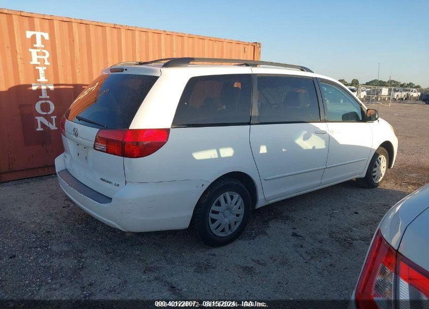 2004 TOYOTA SIENNA LE VIN: 5TDZA23C24S161703