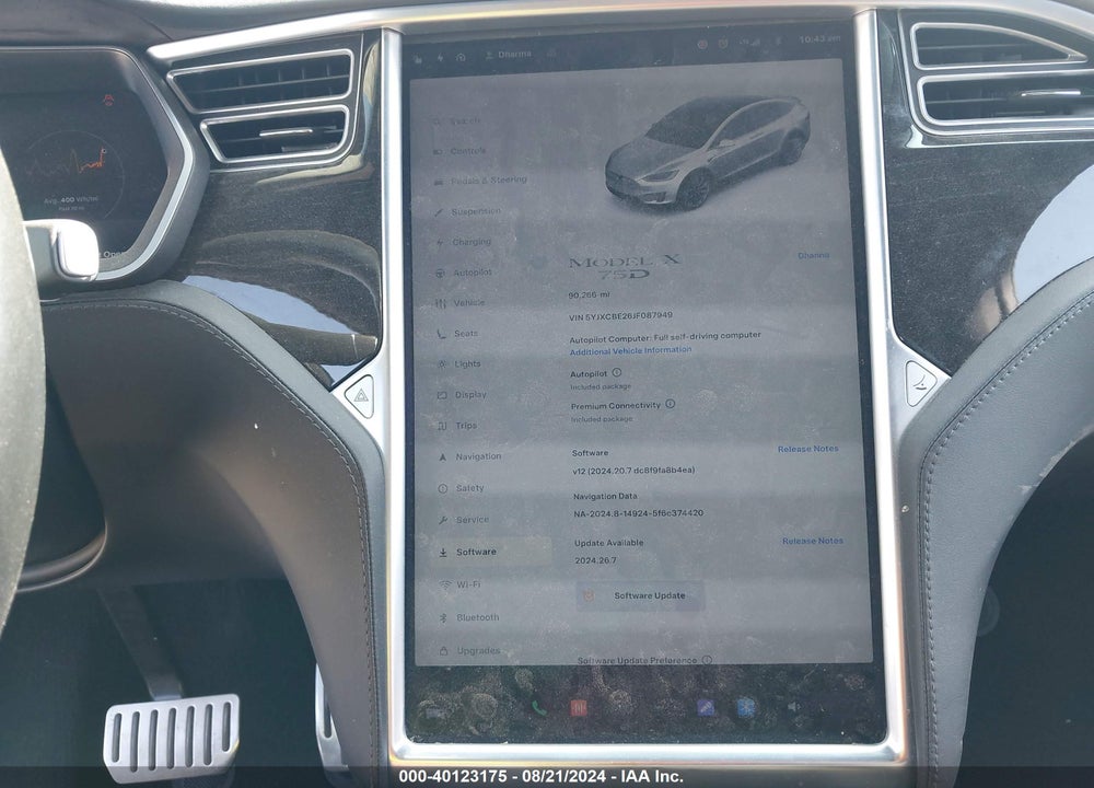 2018 TESLA MODEL X 100D/75D/P100D VIN: 5YJXCBE26JF087949